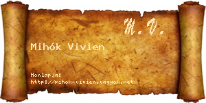 Mihók Vivien névjegykártya